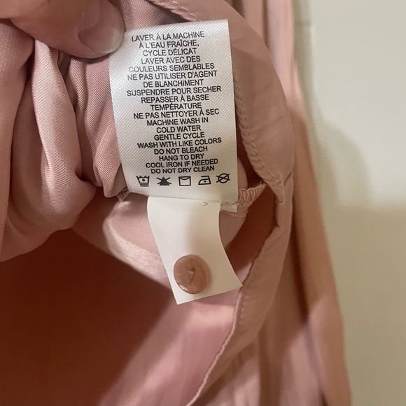 Rachael Zoe Pleated Shoulder Long Sleeve Peasant Top Size XS New Business Pink - Picture 7 of 9